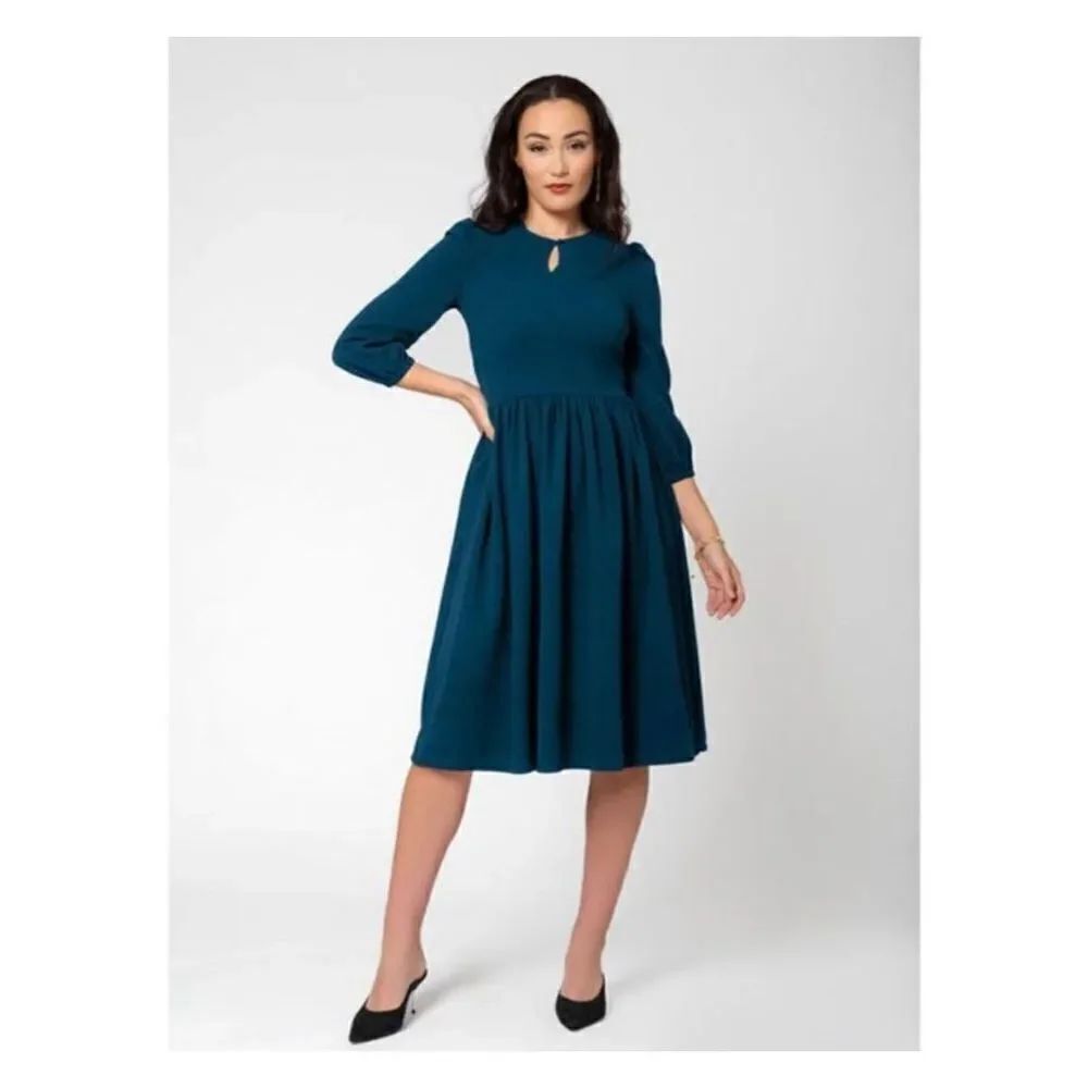 Leota plus size Inman dress size 1X teal color
